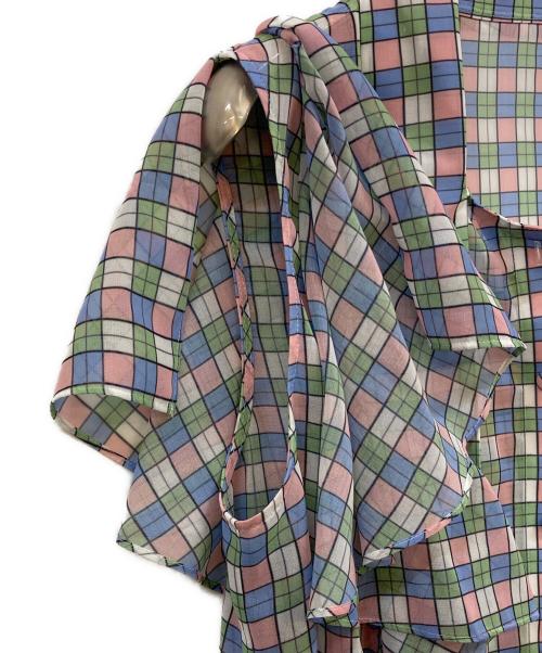 Rene（ルネ）Rene (ルネ) チェックボウタイシャツブラウス マルチカラー サイズ:36の古着・服飾アイテム