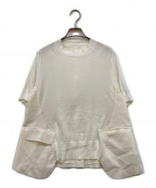 sacai（サカイ）の古着「Wool Suiting x Cotton Knit Pullover」｜ホワイト
