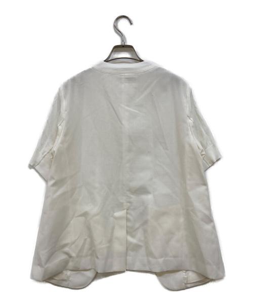 sacai（サカイ）sacai (サカイ) Wool Suiting x Cotton Knit Pullover ホワイト サイズ:2の古着・服飾アイテム