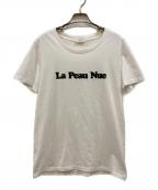 CELINEセリーヌ）の古着「La Peau Nue フロッキープリント Tシャツ」｜ホワイト