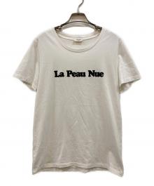 CELINE（セリーヌ）の古着「La Peau Nue フロッキープリント Tシャツ」｜ホワイト