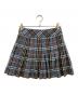 BURBERRY BLUE LABEL (バーバリー ブルー レーベル) ベルテッド チェック プリーツミニスカート ブルー サイズ:36：18000円