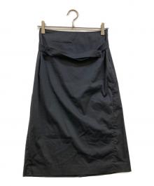 JIL SANDER（ジルサンダー）の古着「バックベルト ロングスカート」｜ブラック