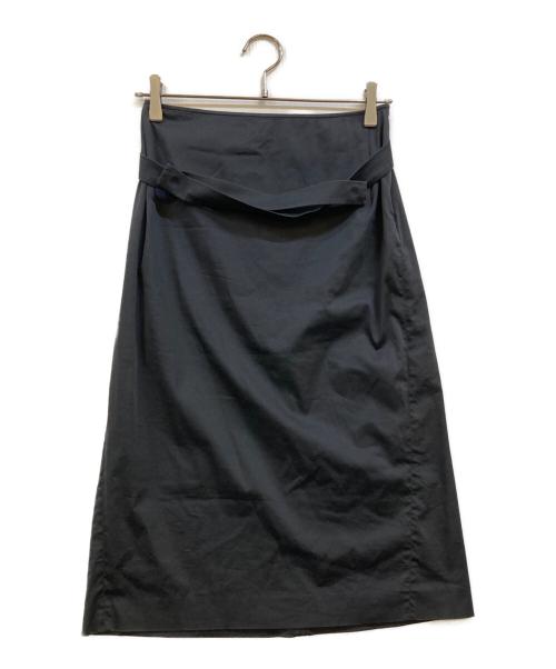 JIL SANDER（ジルサンダー）JIL SANDER (ジルサンダー) バックベルト ロングスカート ブラック サイズ:34の古着・服飾アイテム