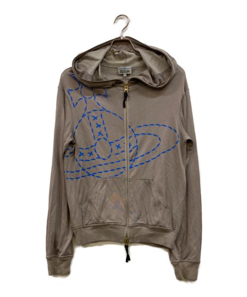 Vivienne Westwood man（ヴィヴィアン ウェストウッド マン）Vivienne Westwood man (ヴィヴィアン ウェストウッド マン) ビッグオーブ フルジップパーカー ベージュ サイズ:44の古着・服飾アイテム