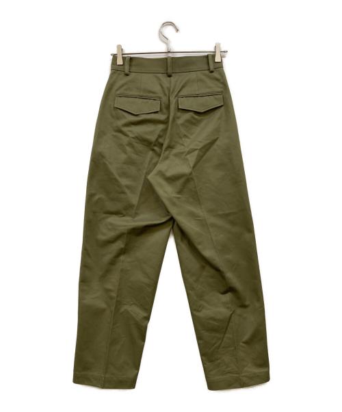 Loulou Willoughby（ルルウィルビー）Loulou Willoughby (ルルウィルビー) タックチノパンツ カーキ サイズ:1の古着・服飾アイテム