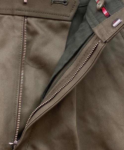 Loulou Willoughby（ルルウィルビー）Loulou Willoughby (ルルウィルビー) タックチノパンツ カーキ サイズ:1の古着・服飾アイテム