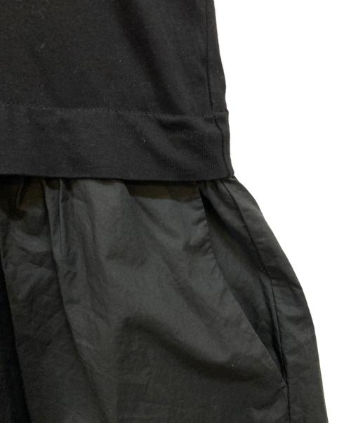 Cion（シオン）cion (シオン) コットンTシャツコンビワンピース ブラック サイズ:Fの古着・服飾アイテム