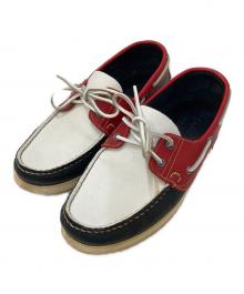 PARABOOT（パラブーツ）の古着「BARTH トリコロールデッキシューズ」｜ホワイト