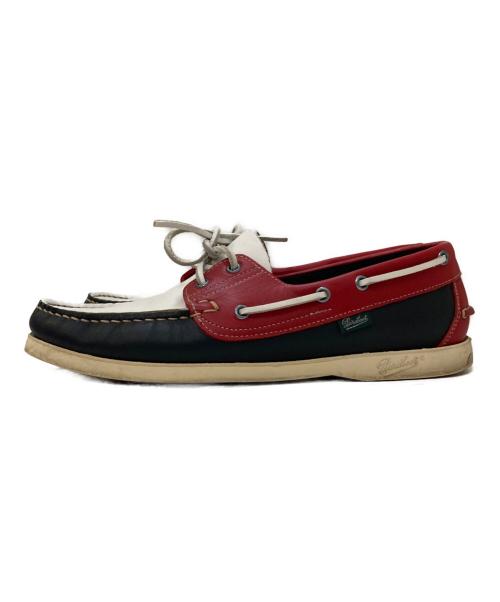 PARABOOT（パラブーツ）PARABOOT (パラブーツ) BARTH トリコロールデッキシューズ ホワイト サイズ:8の古着・服飾アイテム
