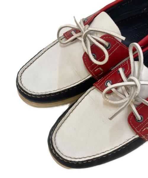 PARABOOT（パラブーツ）PARABOOT (パラブーツ) BARTH トリコロールデッキシューズ ホワイト サイズ:8の古着・服飾アイテム
