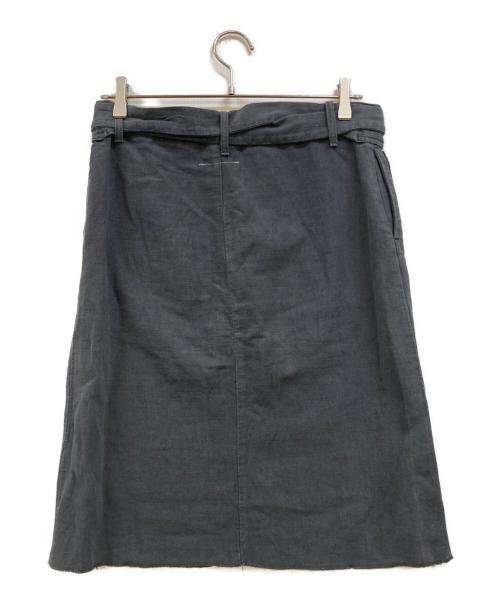 MM6 Maison Margiela（エムエムシックスメゾンマルジェラ）MM6 Maison Margiela (エムエムシックスメゾンマルジェラ) 04SS コットンリネンミディ丈スカート グレー サイズ:40の古着・服飾アイテム