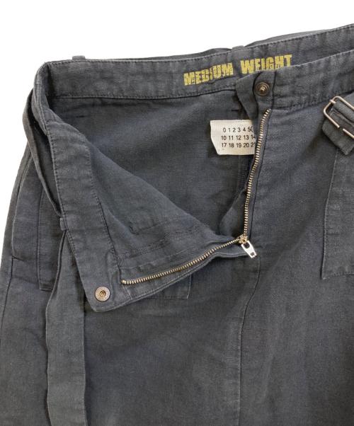 MM6 Maison Margiela（エムエムシックスメゾンマルジェラ）MM6 Maison Margiela (エムエムシックスメゾンマルジェラ) 04SS コットンリネンミディ丈スカート グレー サイズ:40の古着・服飾アイテム
