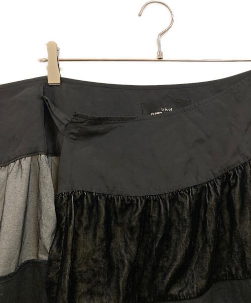 tricot COMME des GARCONS（トリココムデギャルソン）tricot COMME des GARCONS (トリココムデギャルソン) 06SS ベルベットラップスカート ブラック サイズ:Ｍの古着・服飾アイテム