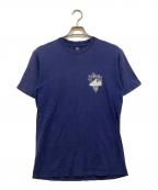 stussyステューシー）の古着「90s-00's New Slick Flavor バックプリントTシャツ」｜ネイビー