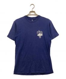 stussy（ステューシー）の古着「90s-00's New Slick Flavor バックプリントTシャツ」｜ネイビー