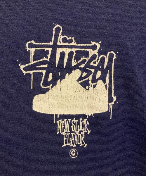 stussy（ステューシー）stussy (ステューシー) 90s-00's New Slick Flavor バックプリントTシャツ ネイビー サイズ:Ｍの古着・服飾アイテム