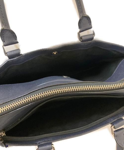 COACH（コーチ）COACH (コーチ) 2WAYレザーブリーフケース ネイビーの古着・服飾アイテム