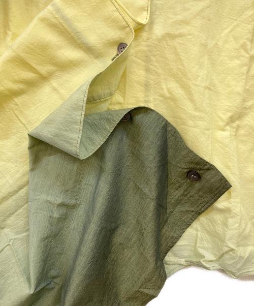 ISSEY MIYAKE（イッセイミヤケ）ISSEY MIYAKE (イッセイミヤケ) グラデーション アシンメトリーシャツワンピース グリーン サイズ:Ｍの古着・服飾アイテム