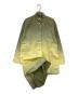 ISSEY MIYAKE（イッセイミヤケ）の古着「グラデーション アシンメトリーシャツワンピース」｜グリーン
