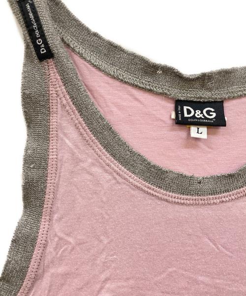 D&G DOLCE & GABBANA（ディーアンドジー ドルチェ＆ガッバーナ）D&G DOLCE & GABBANA (ディーアンドジー ドルチェ＆ガッバーナ) プリントタンクトップ ピンク サイズ:Lの古着・服飾アイテム