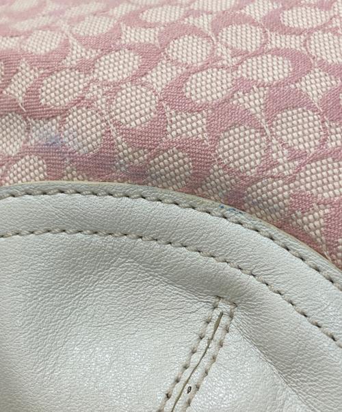 COACH（コーチ）COACH (コーチ) シグネチャー ワンショルダーバッグ ピンクの古着・服飾アイテム