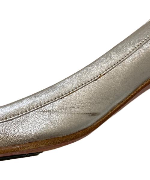 Christian Louboutin（クリスチャン・ルブタン）Christian Louboutin (クリスチャン・ルブタン) リボンヒールパンプス シルバー サイズ:36 1/2の古着・服飾アイテム