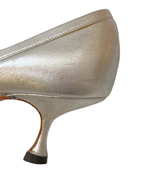 Christian Louboutin（クリスチャン・ルブタン）Christian Louboutin (クリスチャン・ルブタン) リボンヒールパンプス シルバー サイズ:36 1/2の古着・服飾アイテム