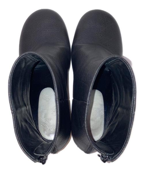 MM6 Maison Margiela（エムエムシックスメゾンマルジェラ）MM6 Maison Margiela (エムエムシックスメゾンマルジェラ) ミラーブロックヒールアンクルブーツ ブラック サイズ:37の古着・服飾アイテム