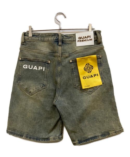 GUAPI（グアピ）GUAPI (グアピ) FADED CROSS DENIM SHORTS インディゴ サイズ:W32　(81㎝)の古着・服飾アイテム