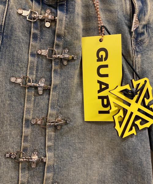GUAPI（グアピ）GUAPI (グアピ) FADED CROSS DENIM SHORTS インディゴ サイズ:W32　(81㎝)の古着・服飾アイテム