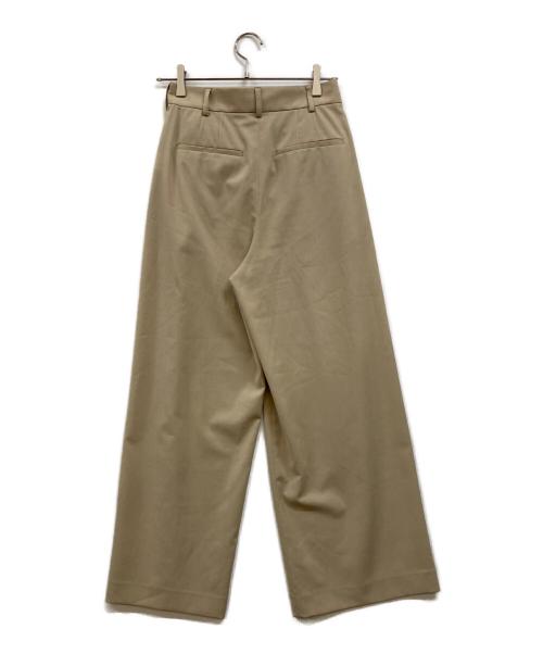 BALLSEY（ボールジィ）BALLSEY (ボールジィ) ポリエステルツイル ２タックスラックスパンツ ベージュ サイズ:36の古着・服飾アイテム