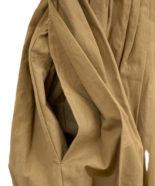 DRAWER（ドゥロワー）Drawer (ドゥロワー) コットン ギャザー ロングスカート ベージュ サイズ:38の古着・服飾アイテム