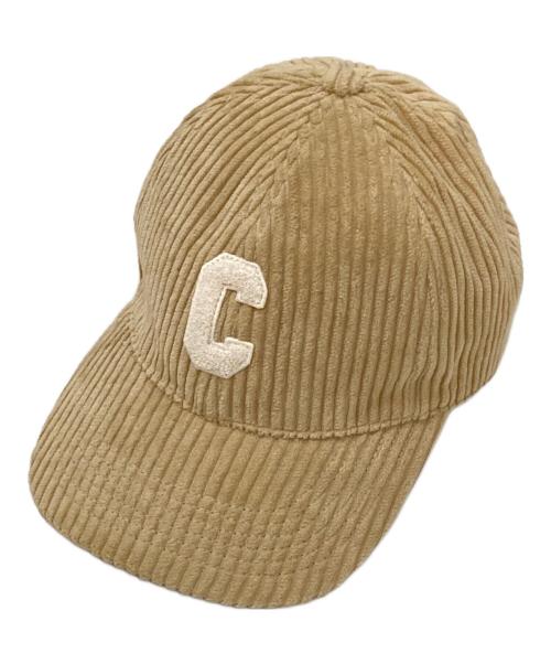 CELINE（セリーヌ）CELINE (セリーヌ) コーデュロイ イニシャル Cロゴ ベースボールキャップ ベージュ サイズ:Lの古着・服飾アイテム