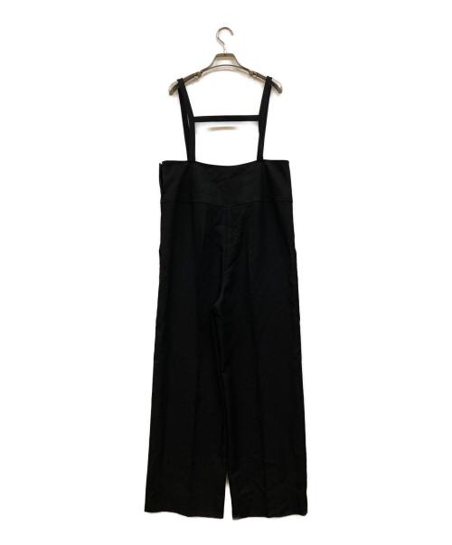 YORI（ヨリ）YORI (ヨリ) ドライツイードサロペット ブラック サイズ:38の古着・服飾アイテム