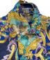 中古・古着 V2 BY VERSACE (ヴェルサーチ V2) バロック総柄 シルクオープンカラーシャツ ブルー サイズ:S：30000円