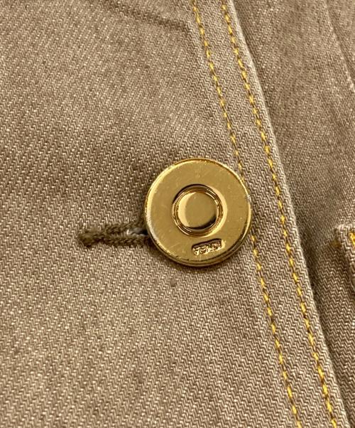 FENDI（フェンディ）FENDI (フェンディ) 金釦ラップミニスカート ブラウン サイズ:IT 38の古着・服飾アイテム