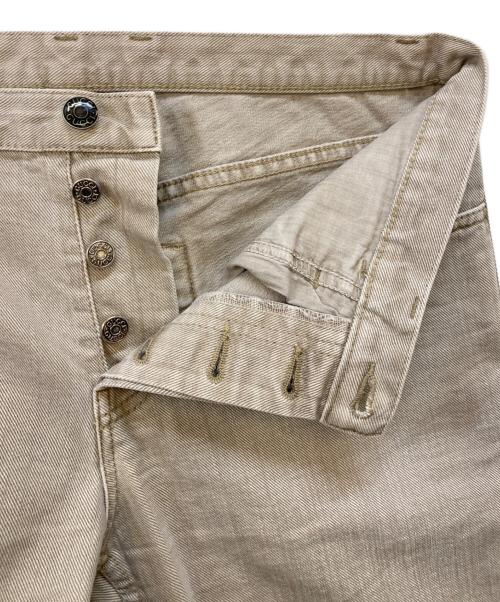 GUCCI（グッチ）GUCCI (グッチ) ロゴ釦 デニムパンツ ブラウン サイズ:44の古着・服飾アイテム