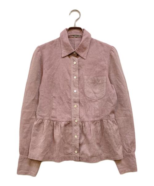 MIU MIU（ミュウミュウ）MIU MIU (ミュウミュウ) フレアシャツブラウス ピンク サイズ:40の古着・服飾アイテム