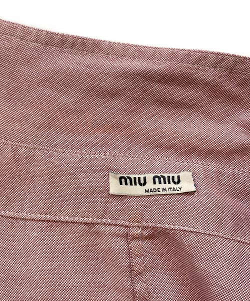 MIU MIU（ミュウミュウ）MIU MIU (ミュウミュウ) フレアシャツブラウス ピンク サイズ:40の古着・服飾アイテム