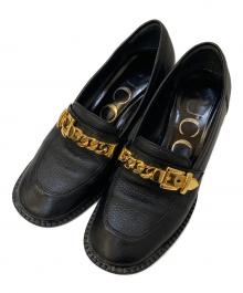 GUCCI（グッチ）の古着「チェーンビット ハイヒールパンプス」｜ブラック