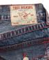 中古・古着 TRUE RELIGION (トゥルー レリジョン) RICKY BIG T FLP デニムパンツ ネイビー×レッド サイズ:W33：15000円