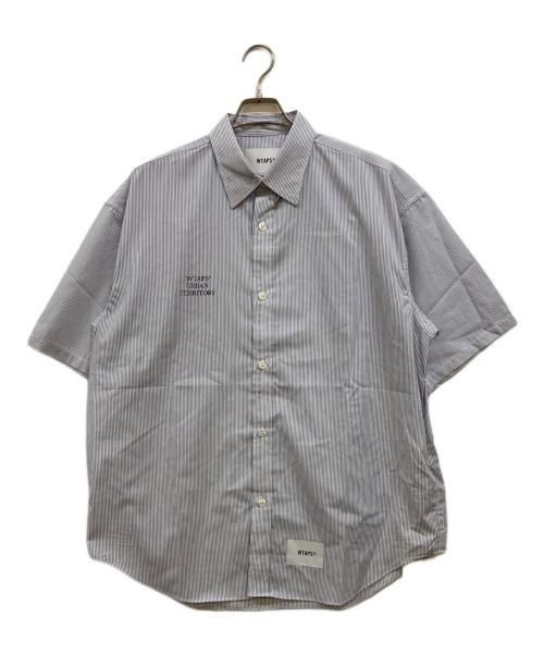 WTAPS（ダブルタップス）WTAPS (ダブルタップス) TXT 01 / SS / CTPL. BROADCLOTH. TEXTILE ブルー×ホワイト サイズ:03 未使用品の古着・服飾アイテム