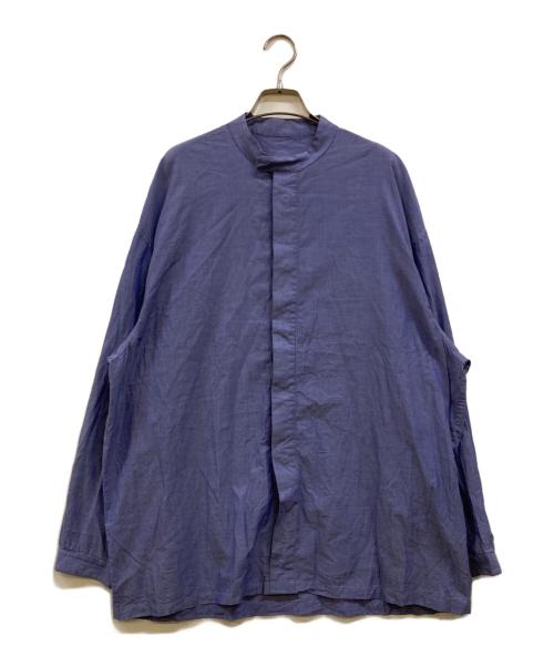 E.TAUTZ（イートーツ）E.TAUTZ (イートーツ) バンドカラーシャツ ブルー サイズ:Sの古着・服飾アイテム
