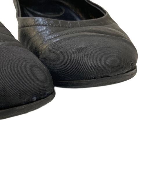 CHANEL（シャネル）CHANEL (シャネル) バレリーナ パールビジュー ストラップ ショートヒールパンプス ブラック サイズ:37 1/2 Cの古着・服飾アイテム