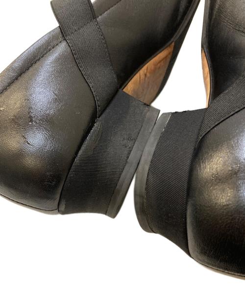 CHANEL（シャネル）CHANEL (シャネル) バレリーナ パールビジュー ストラップ ショートヒールパンプス ブラック サイズ:37 1/2 Cの古着・服飾アイテム