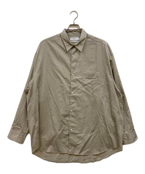 Graphpaper（グラフペーパー）Graphpaper (グラフペーパー) Silicon Poplin Oversized Regular Collar Shirt ベージュ サイズ:1の古着・服飾アイテム