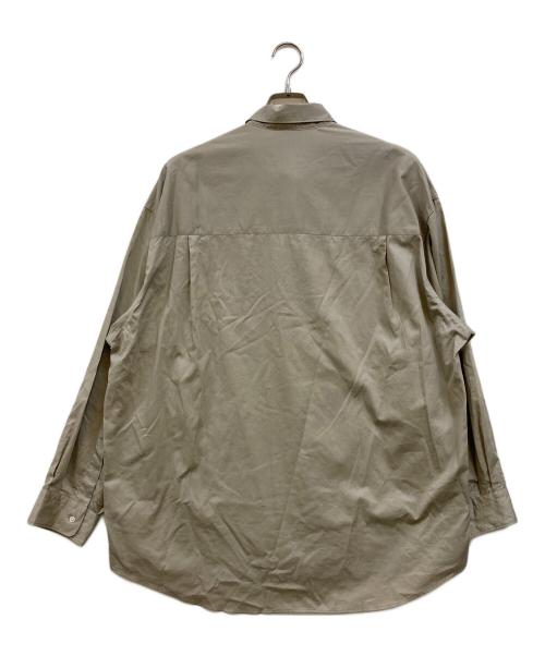 Graphpaper（グラフペーパー）Graphpaper (グラフペーパー) Silicon Poplin Oversized Regular Collar Shirt ベージュ サイズ:1の古着・服飾アイテム