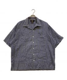 RRL（ダブルアールエル）の古着「90's 半袖オープンカラーチェックシャツ」｜ブルー