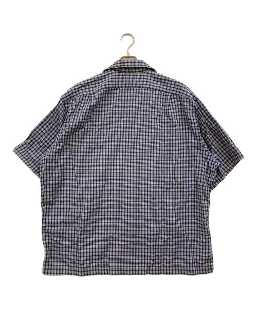 RRL（ダブルアールエル）RRL (ダブルアールエル) 90's 半袖オープンカラーチェックシャツ ブルー サイズ:XLの古着・服飾アイテム